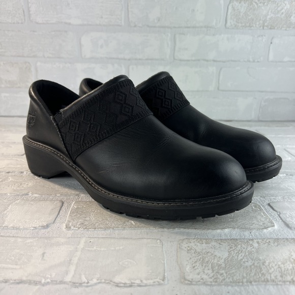 Timberland PRO Clog Shoes Womens 10 Black Anti-Fatigue Slip On Work ESB A1KJG - Picture 1 of 12